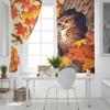 Autumn Maple Owl Blackout Curtains For Living Room Bedroom Window Treatment Blinds Drapes