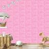 Polynesian Geometric Pattern Powder Pink Wallpaper 50x1000