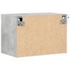 Wall Mounted Nightstand with LED Lights Concrete Grey
