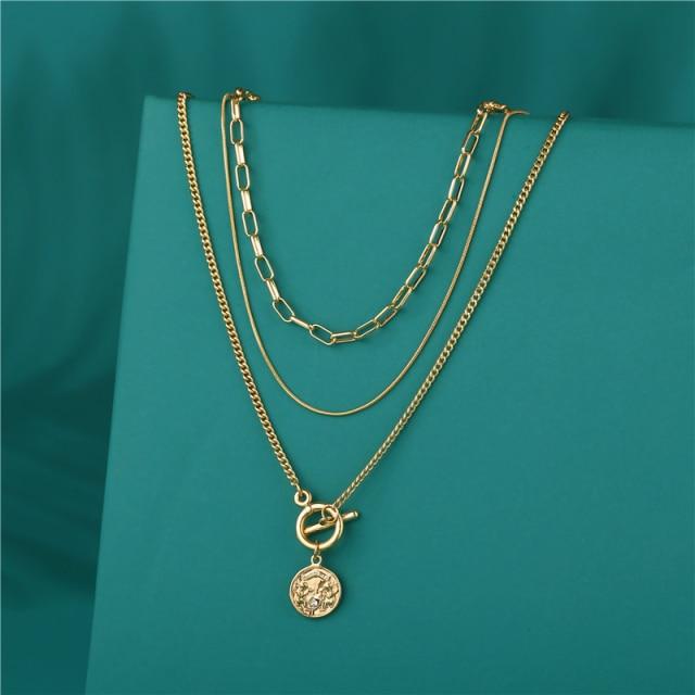 17 km Stylové Stylové Asymetrické Zámek Náhrdelníky Twist Zlatá Barva Tón Barvy Robustní Tlustý Dámský Zámek Choker Řetěz Náhrdelníky Sběr Sběr