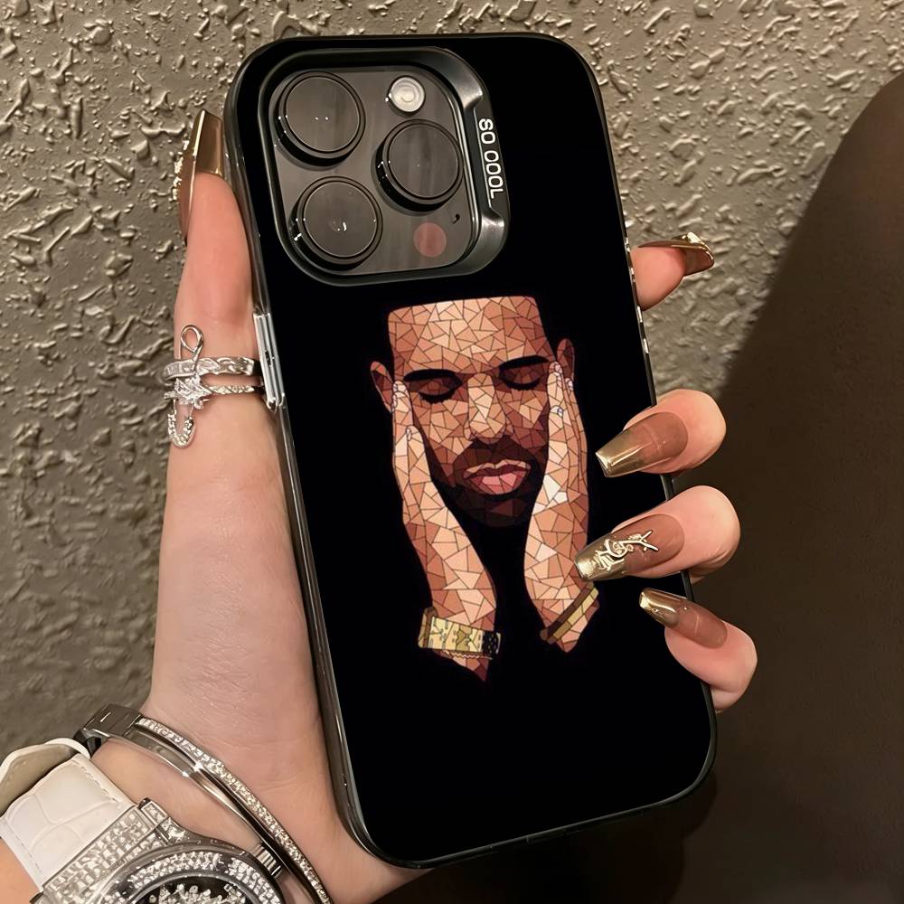 D-Drake OvO-o OWL Phone Case For iPhone 17,16,15,14,13,12,11 Plus,Pro Max,XS,Colorful Silver Black Cover iPhone12ProMax