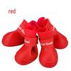 Candy Color Waterproof Vinyl Dog Boots - Anti-Slip, Pet Rain Shoes, 4-Piece Set, Multi-Color Options.
