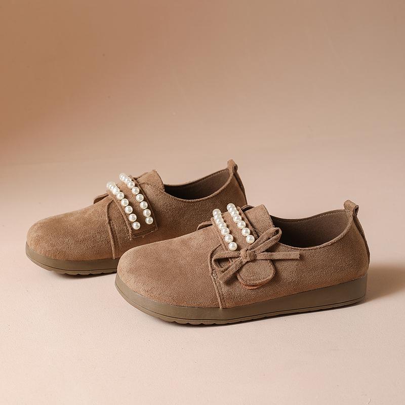 Birken Shoes Loafers Pearl Versatile Single Shoes Kangaroo Shoes Women Shoes Ladies