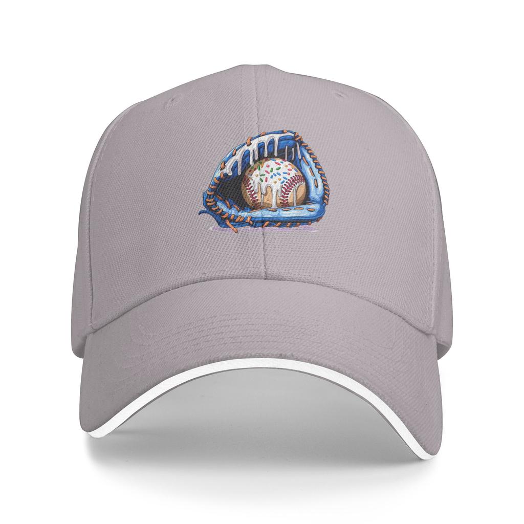 Fun Baseball Drip Ice Cream Sprinkles Baseball Glove Sun Baseball Cap Summer Vintage Hip Hop Hats For UnisexTeens Baseball Caps
