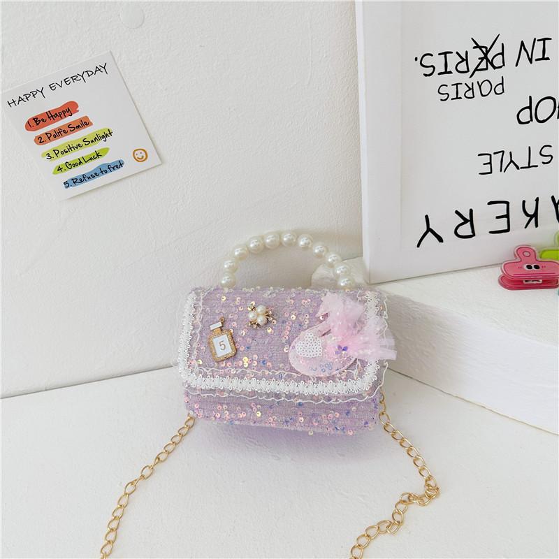 Trendy Kids Crossbody Bag With Stylish Pearl Handle And Fashionable Animal Design For Girls