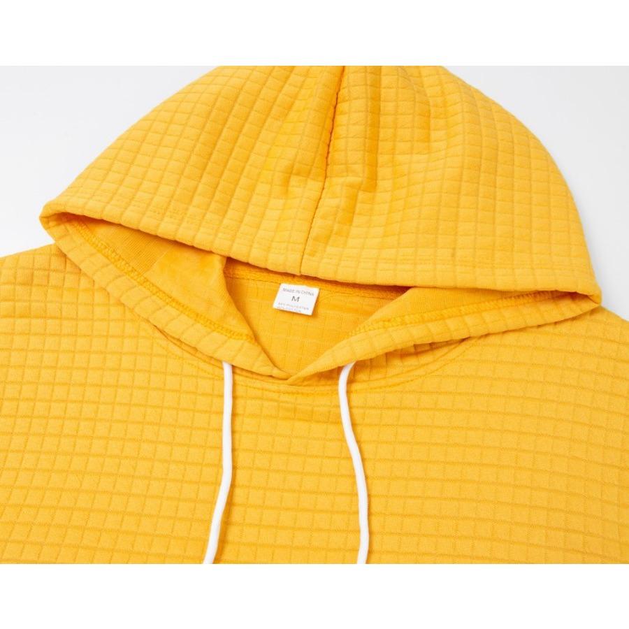 Large Size Men's Hooded Pullovers Checkered Color Blocking Sweatshirt Retro Jacquard Casual Sports Hoodie for Men