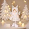 Ming Guan Christmas Reindeer Angel Pendant with Plush, Cute Rabbit Ear Doll, Tree Decoration