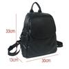 Leather Backpack Black First Layer Cowhide Women'S Bag Double Zipper Mezzanine Design Casual Versatile Backpack