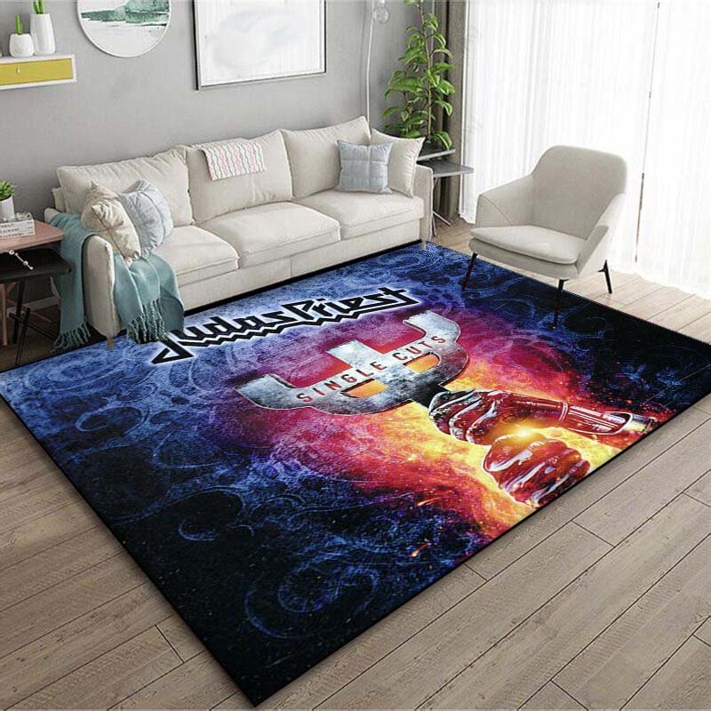 

Doom J-Judas Priest Pattern Floor Mat Carpet 15 Size Living Room Bedroom Bedside Floor Mat Area Rug Music Room Club Decor 40cm x 60cm