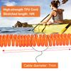 Surfboard Waist Leash 7mm Thick 10ft Coiled Surf Board Leash SUP Stand Up Paddleboard Leash