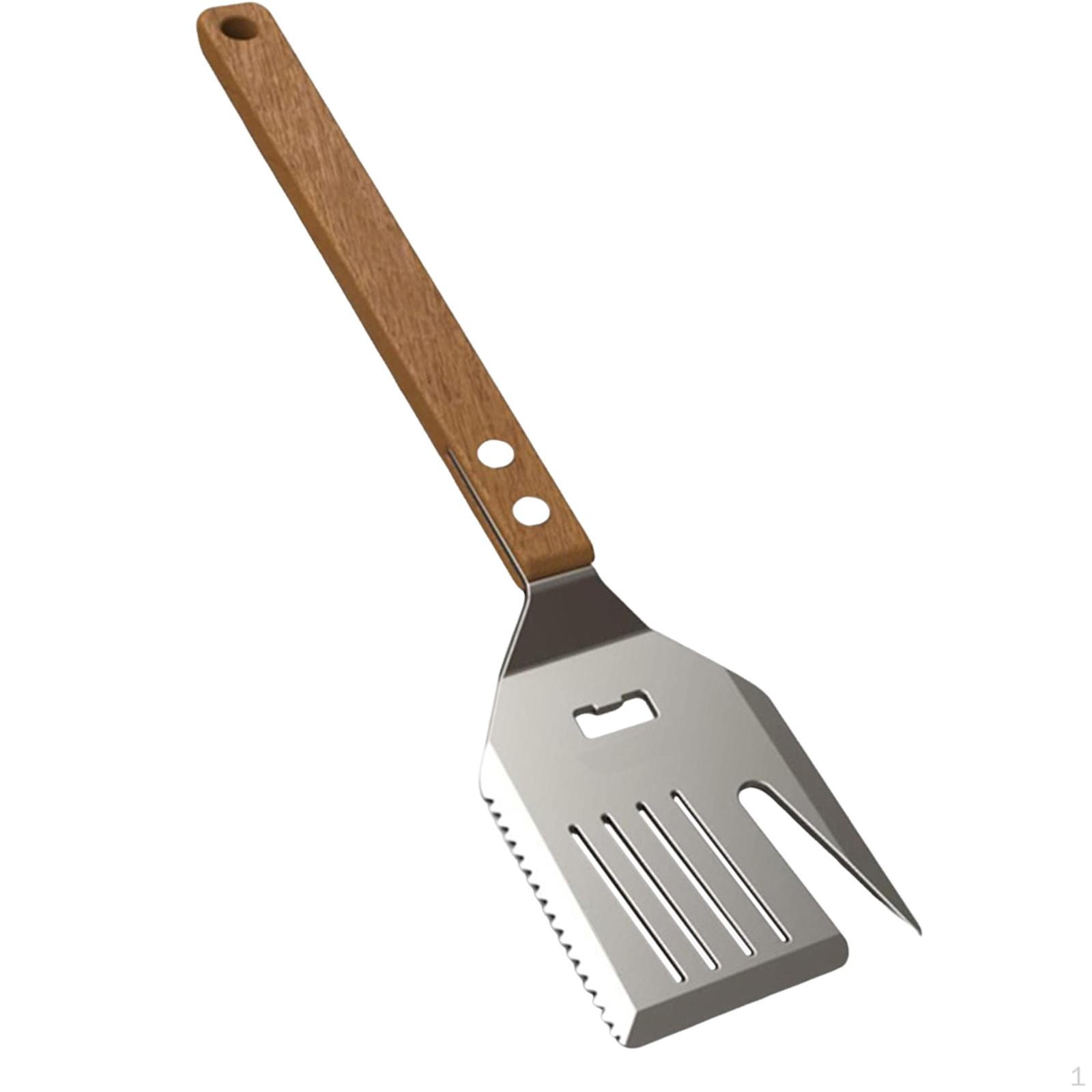 

Скребки для гриля 5 в 1, Аксессуары для барбекю, Подарок, Деревянная ручка, Легко чистить, Инструмент для барбекю