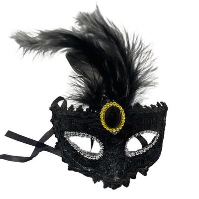 Párty maska Dámská Maškarní Luxusní Páví peří Maska na půl obličeje Cosplay kostýmová maska Pro děti