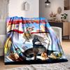 1pc DC League of Super Pets Flannel Throw Blanket Lightweight Soft Warm All Season Blanket for Sofa, Bed, Travel,L1028065