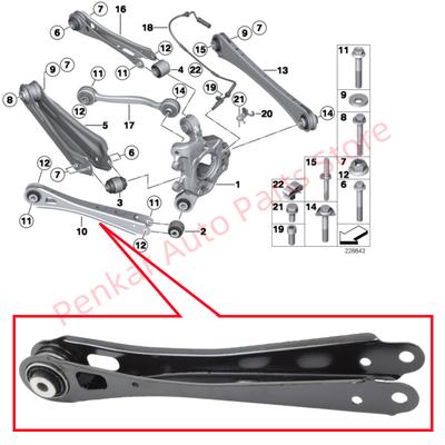 33326786978 Hinterer unterer Querlenker für BMW X3 F25 X4 F26