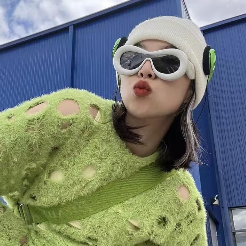 New Oval Shaped Sunglasses, Fashionable Retro Sunglasses, Glasses, UV Resistant Personalized Sunshades