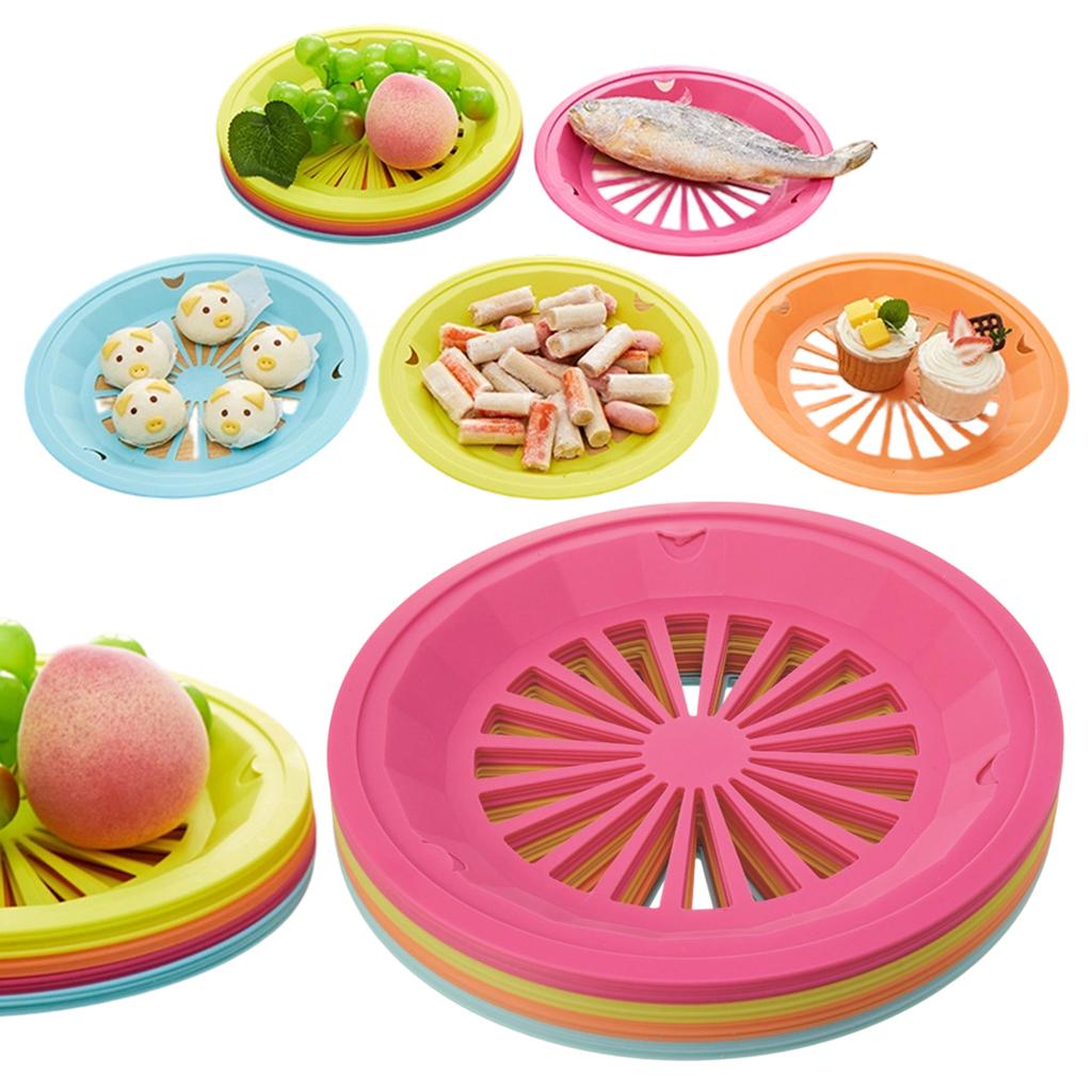 4 Pack 10 Inch Paper Plate Holders with Snap-in Grooves Outdoor Plate Holders for Outdoor Parties Picnics Family Gatherings