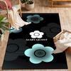 Mary Quant logo Themed Anti-Slip Rugs - Polyester Home Decor, Suitable for Bedrooms, Living Rooms, Doorways, Studios, and Decorations
