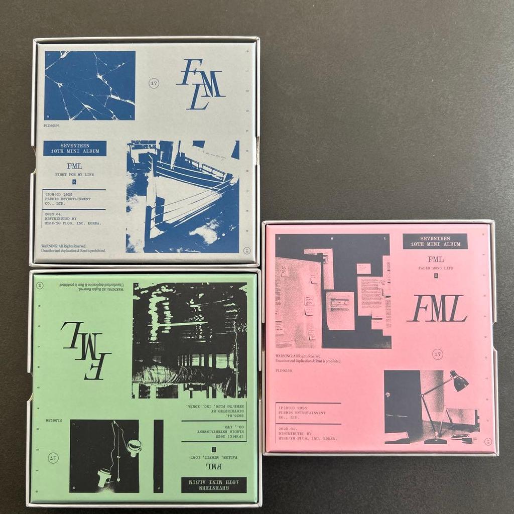 [USED] SEVENTEEN FML 3-Disc Album (Green Blue Pink)