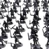 24pcs 2.7cm Grey Medieval Knights Action Figure Set, Random Style Mini Soldier Ornaments for War Scene & Collection Decor YMY