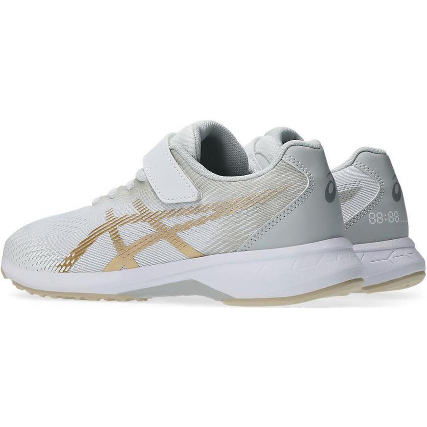 Asics Lazerbeam Lightweight Sweat-Wicking Outdoor Fitness Running Shoes Kids Sneakers White Gold 1154A195-100