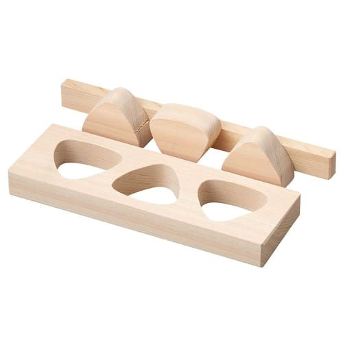 

Yamako Hinoki Rice Ball Mold (with Presser) 3-Hole 06305