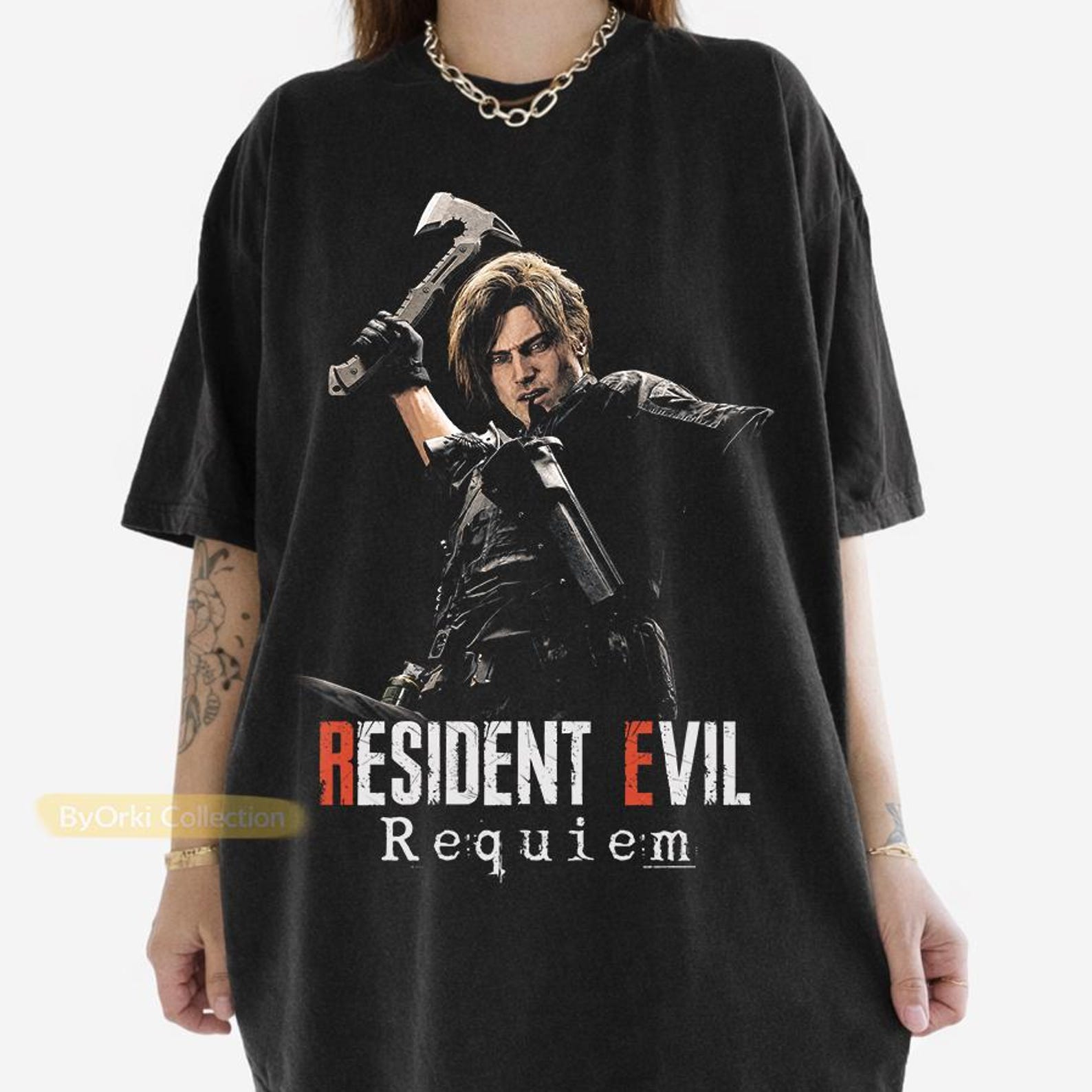 Leon Kennedy Resident Evil 9 Requiem Shirt, Vintage Resident Evil T shirt, Survival Horror Game Tee, Resident Evil Fan Gift 4XL