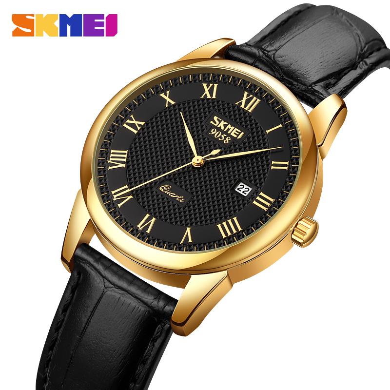 SKMEI 9058 Top Brand Couple Quartz Watch Date Watch Men's and Women's Fashion Leisure Waterproof Calendar Business Watch Reloj