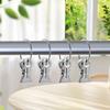 10Pcs Toothed Curtain Clips Non-Slip Flexible Curtain Hanging Ring Metal Heavy Duty Clothespin Clips for Curtains and Laundry