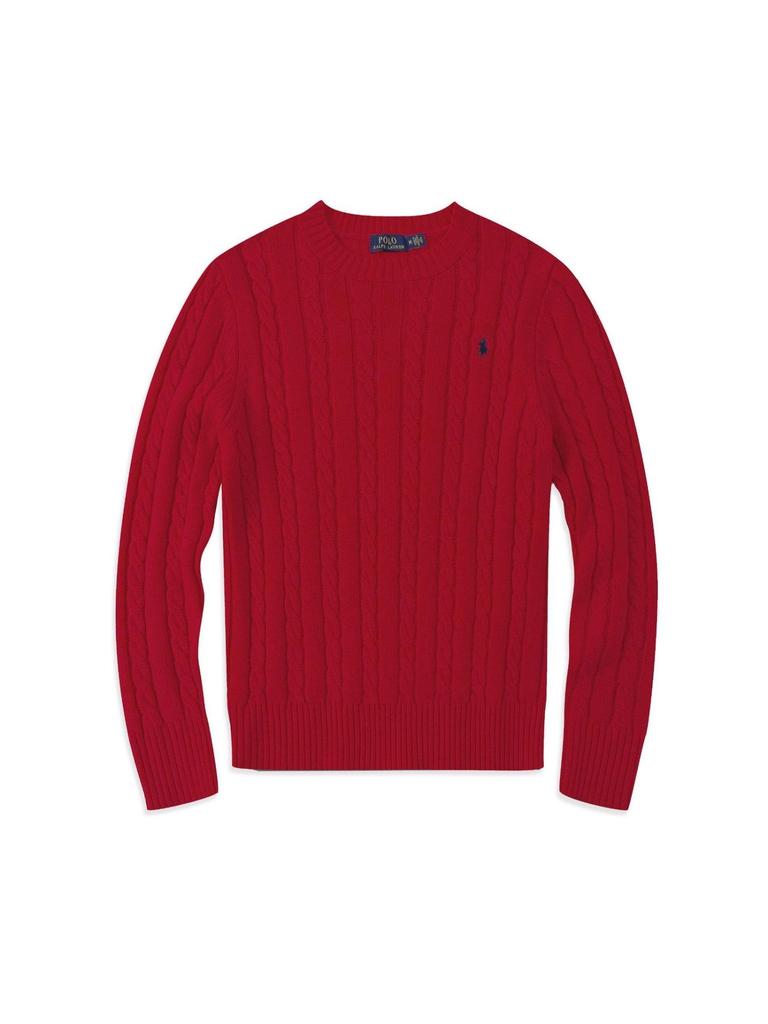 Höst Vinter Par Kabelstickad Ulltröja - Långärmad, Rund Halsringning, Varm & Mångsidig Stickad