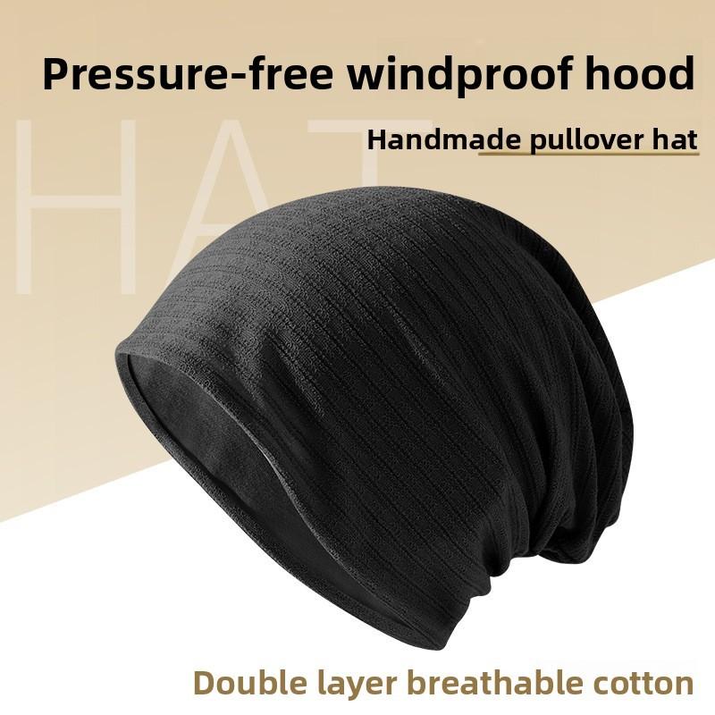 Cotton Breathable Postpartum Hat For Women With Light And Fleece Winter Style Black