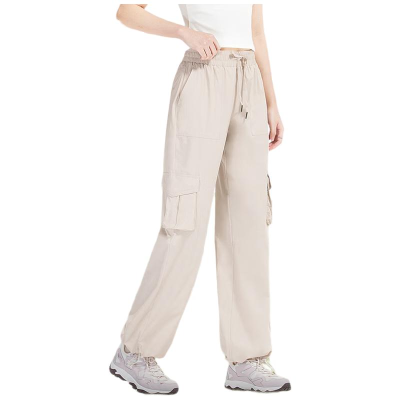 CAMEL Women s High-Waist Parachute Cargo Pants S