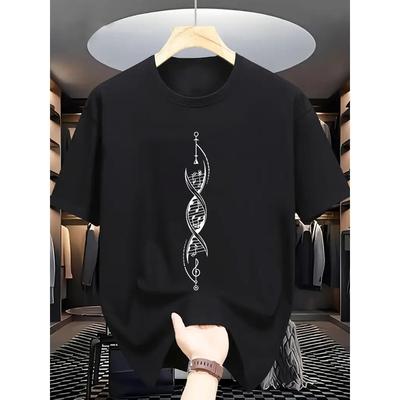 T-shirt da uomo estiva con stampa alla moda a maniche corte