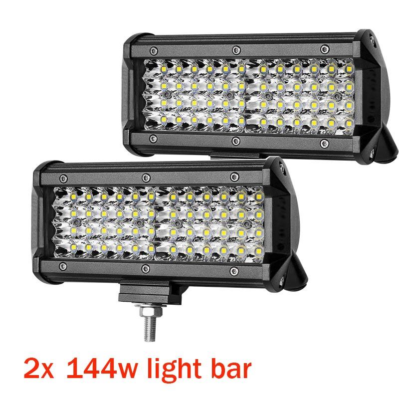 4/ 7 Inch 120W Combo Off Road Led Light Bars Spot Flood Beam for Work Driving Offroad Boat Car Tractor Truck 4x4 SUV ATV 12V 24V