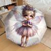 1PC Fairy Flowers Umbrella-8-Rib Reinforced, Automatic Open, Lightweight & Durable, Cute Fashion Accessory for Outdoor-Y0357