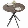 80cm Industrial Round Dining Table - Brown