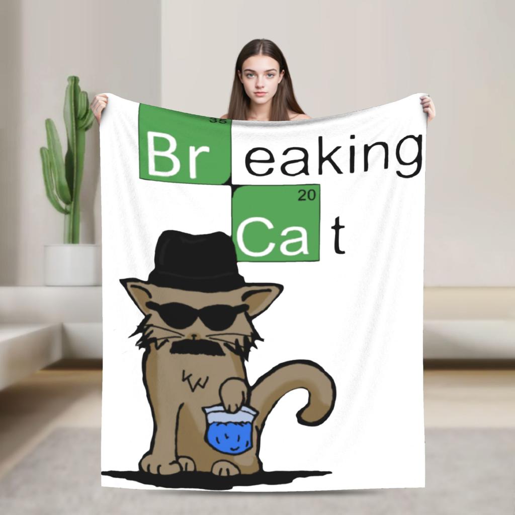 Walter White I AM THE DANGER Knitted Blanket Velvet Breaking Bad Super Warm Throw Blanket for Car Sofa Couch Bedroom Quilt