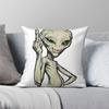 Paul The Alien Square Pillowcase Polyester Linen Velvet Pattern Zip Decorative Pillow Case Sofa Cushion Cover