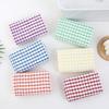Polyester Plaid Tea Towel For Kitchen Cleaning And Home Use