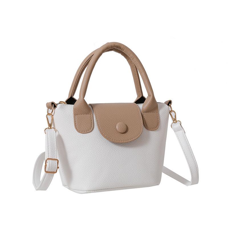Trendy Retro Handbag 2023 Summer New Solid Color Pu Single Shoulder Bag Street Fashion Crossbody Bag Wholesale белый