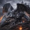 Gothic Black Dragon Sculpture Large Size Dragon Decoration Dragon Ornaments  Gifts