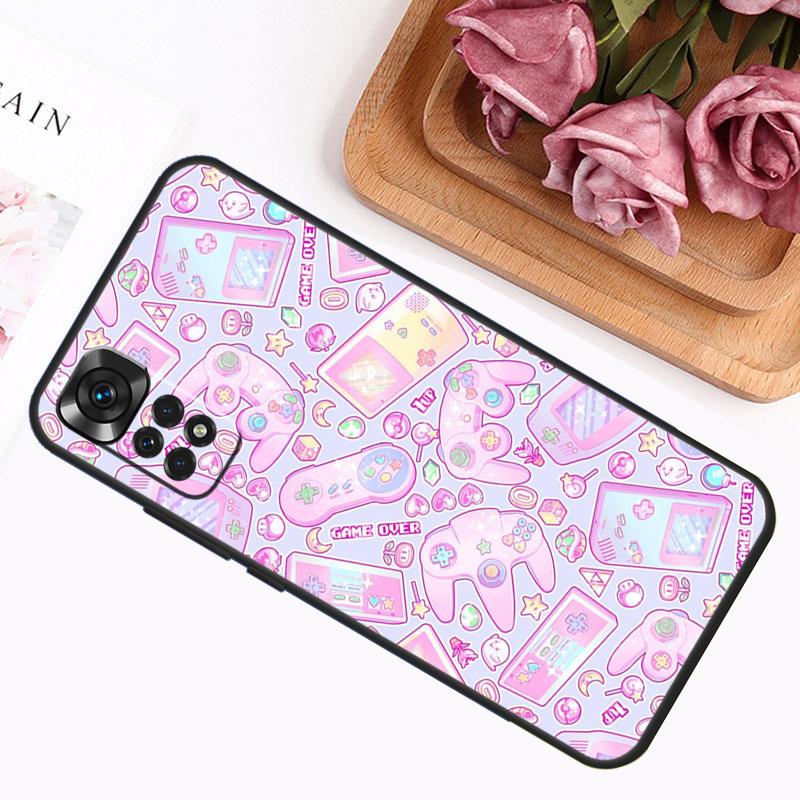 90s Sweet Kawaii Game Controller Case For Xiaomi Redmi Note 14 Pro 13 12 11 9 10 9S 10S 11S 12S Redmi 14C 13C 10C 12C Cover