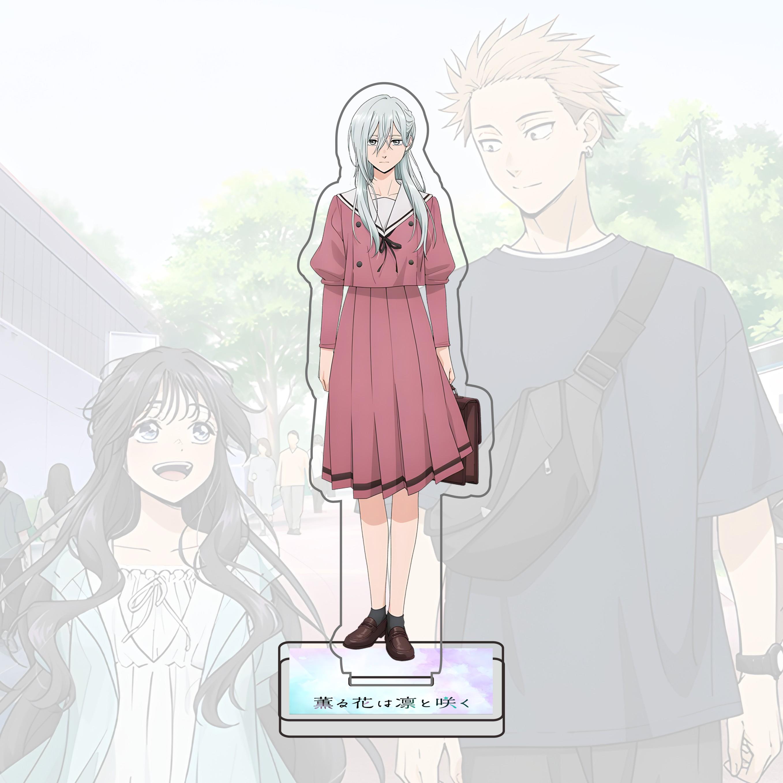 

Anime The Fragrant Flower Blooms with Dignity 15CM Acrylic Stand Figures Rintaro Kaoruko Waguri Cosplay Model Desk Decor Gift 15 cm