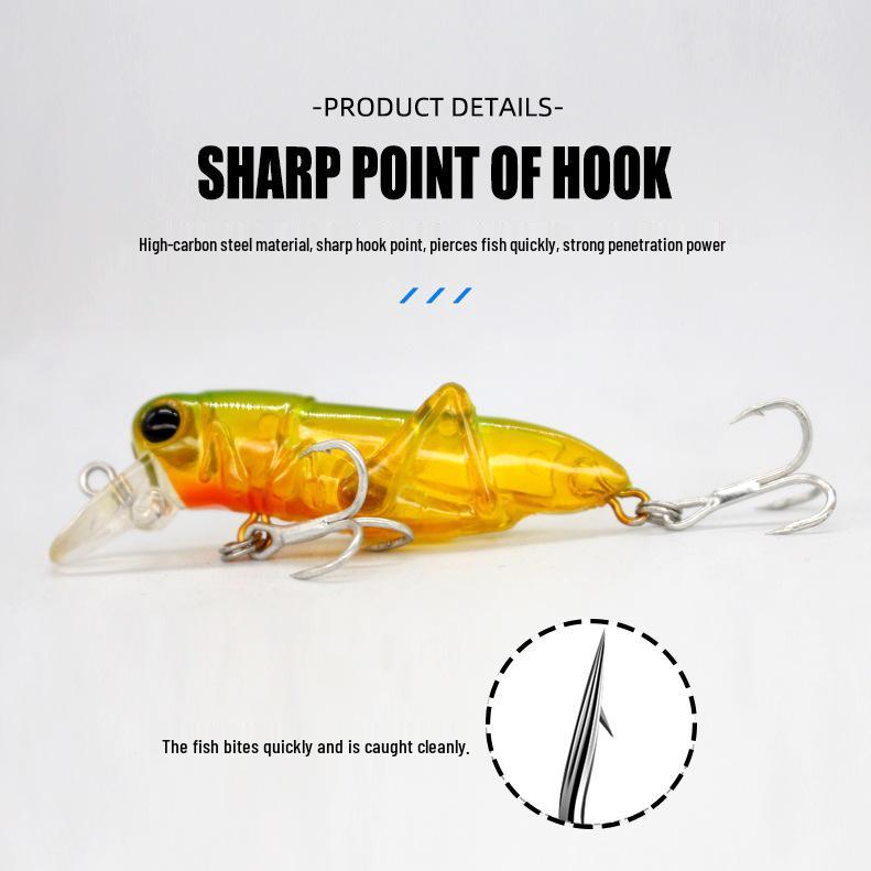 Grasshopper Surface Lure: 3g-9g Bionic Insect Bait for Carp, Silver Carp, Mandarin Fish, and Culter.