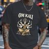 Om Kali Deity Graphic Tee Mens Short Sleeve Cotton TShirt Hindu Goddess Spiritual Casual Summer