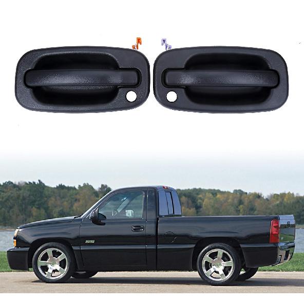 ONER Left and Right Pair of Black Exterior Door Handles, Fit for 1999-2007 Chevy Silverado,GMC Sierra 2002-2006 Cadillac