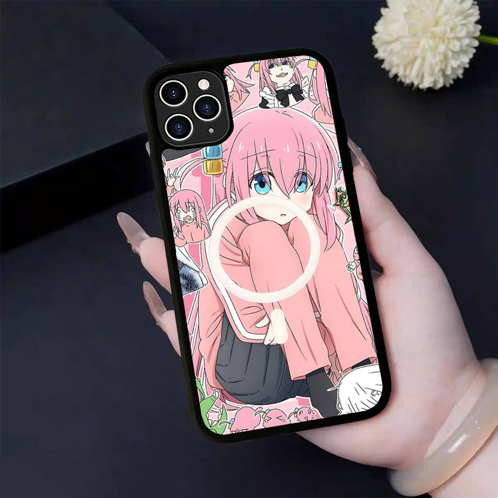B-BOCCHI THE ROCK! Black For Magsafe Magnetic Phone Case For IPhone 16 15 17 Pro Max 11 12 13 14 Plus Cover