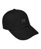 Nyuteib Silver Back String Oversized Ball Cap - Black