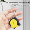 Compact Retractable Steel Tape Measure Keychain - 1m Soft Tape, 5m Double Scale (Metric/Imperial)