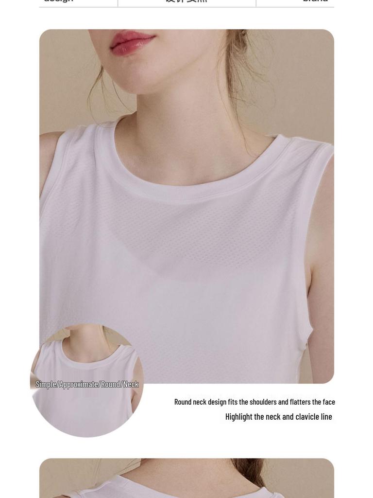 2025 Summer Women's Breathable Quick-Dry Sleeveless Yoga and Running Top