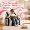 Weicher Stoff Fauler Sofa Bequemer Ergonomischer Kinder Sofa Stuhl Einfach Niedlich Flauschiger Sofa Wohnzimmer